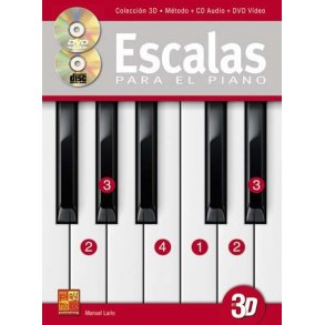 Lario Escalas Piano 3d Pf Bk/Cd/Dvd
