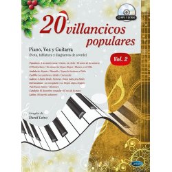 20 Villancicos Populares: Piano, Voz Y Guitarra - Vol.2 (Libro/CD)