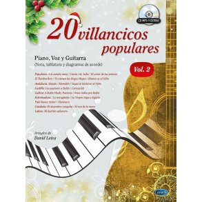 20 Villancicos Populares: Piano, Voz Y Guitarra - Vol.2 (Libro/CD)