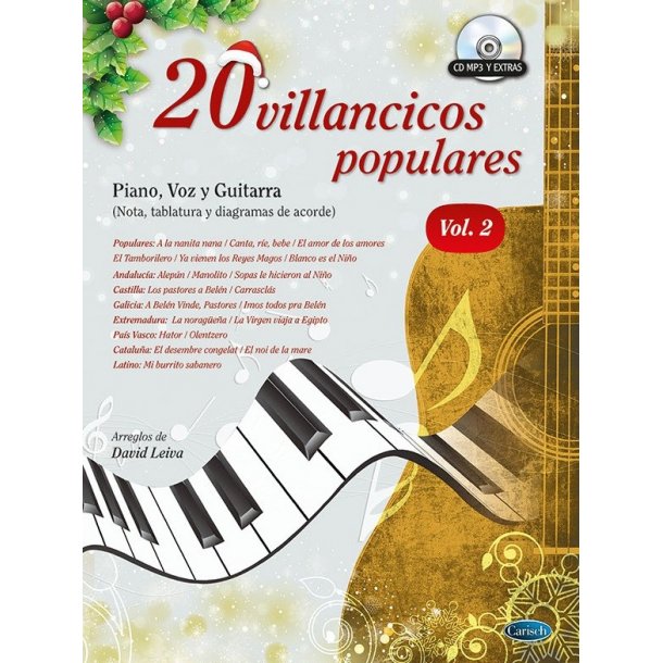 20 Villancicos Populares: Piano, Voz Y Guitarra - Vol.2 (Libro/CD)