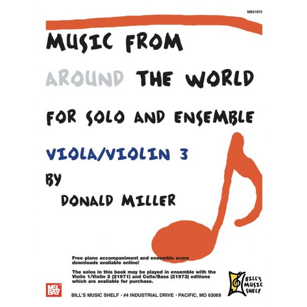 Music From Around The World For Solo &amp; Ensemble, Viola-Violin