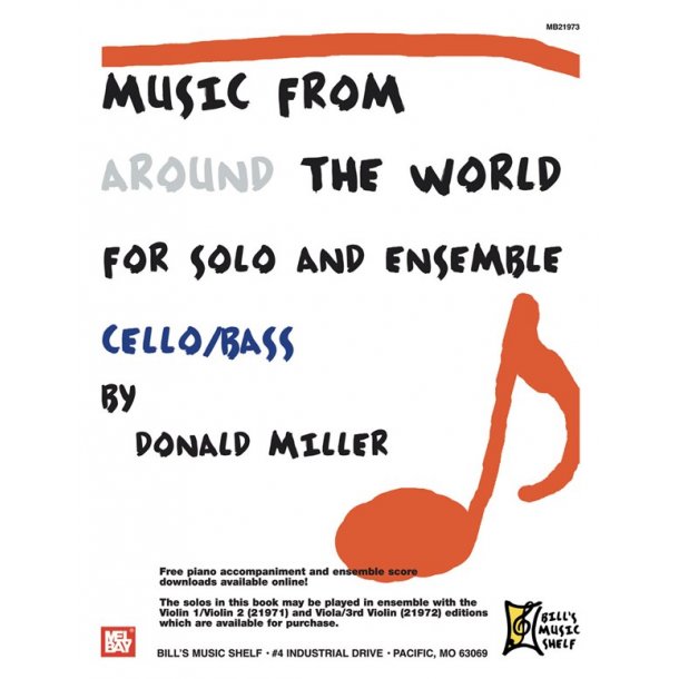 Music From Around The World For Solo &amp; Ensemble, Cello-Bass