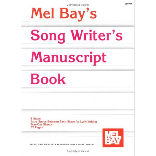 Song Writer's Manuscript Book