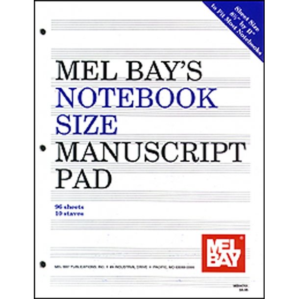 Notebook-Size Manuscript Pad 10-Stave