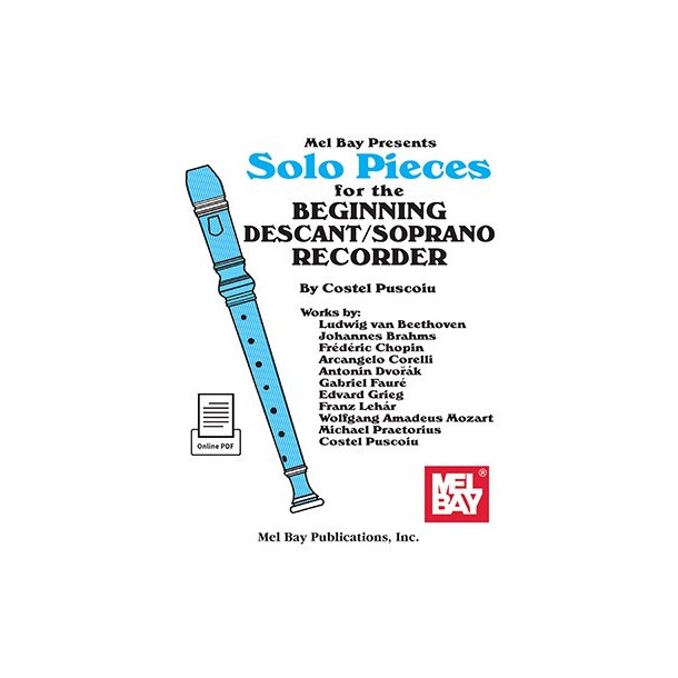 Solo Pieces For The Beginning Descant/Soprano Recorder (Book/Online Audio)
