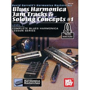 David Barrett: Blues Harmonica Jam Tracks And Soloing Concepts #1 (Book/Online Audio)