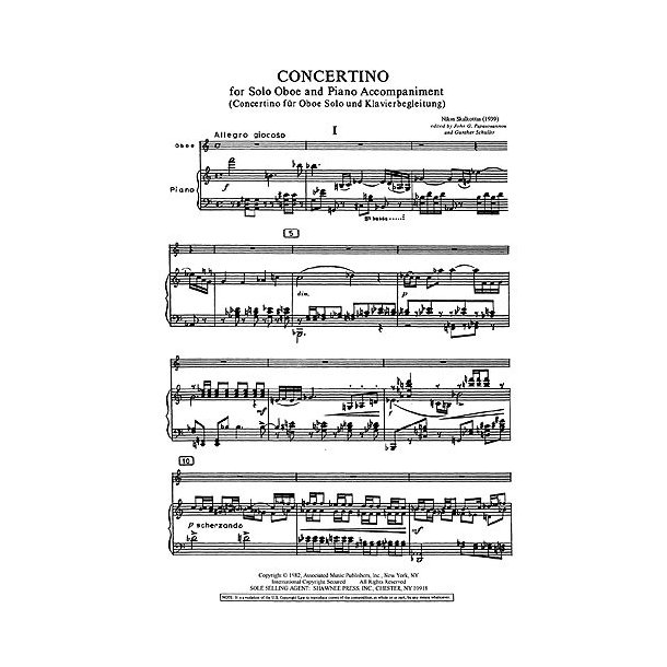 Nikos Skalkottas: Concertino For Oboe And Piano