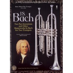 Bach 2 Part Inventions Tpt Bk/Cd