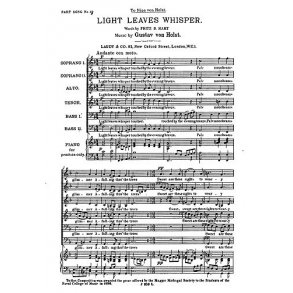Gustav Holst: Light Leaves Whisper