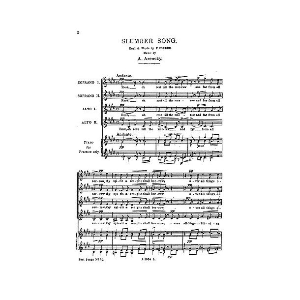 Anton Arensky: Slumber Song