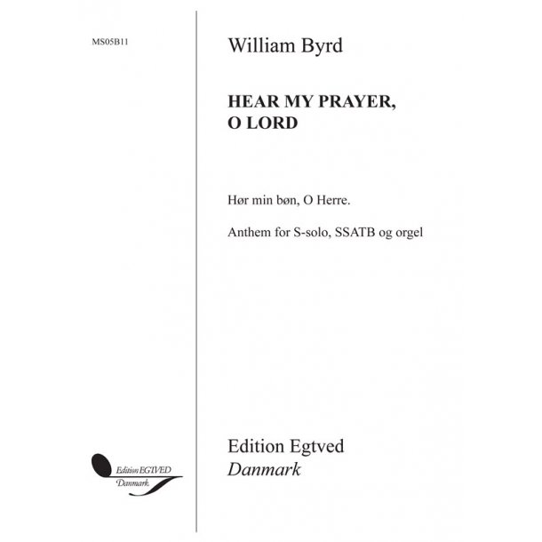William Byrd: Hear My Prayer, O Lord (Score)
