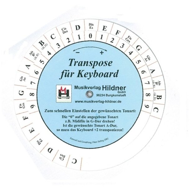 Transponierscheibe F&uuml;r Keyboard