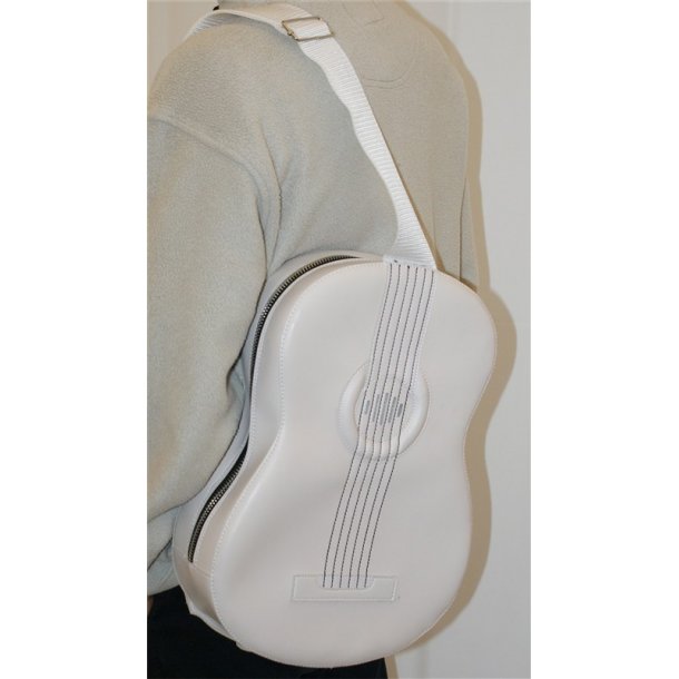 Musicwear: Acoustic-Style Shoulder Bag With Built In Rechargable Speaker (White)