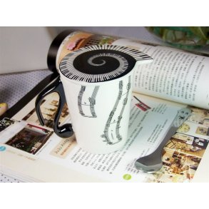 Mug And Lid (Vertical Music Staves)