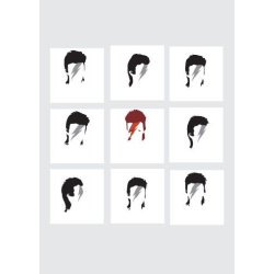 Pop Art: Bowie Contact Sheet - Greeting Card