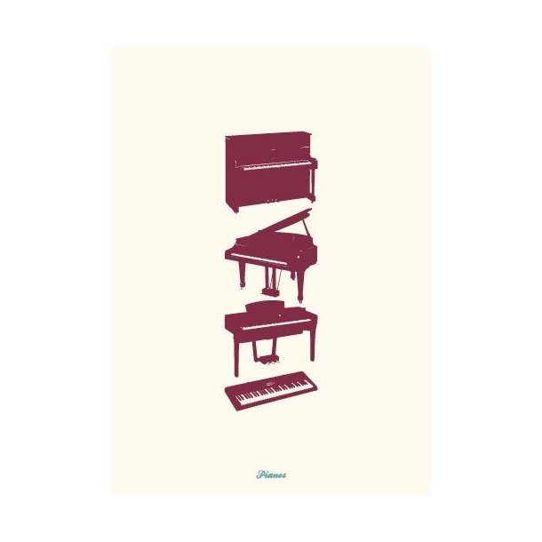 Vintage: Pianos - Greeting Card