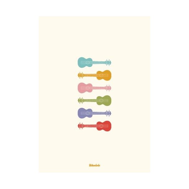 Vintage:  Ukeleles - Greeting Card