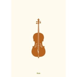 Vintage: Cello - Greeting Card