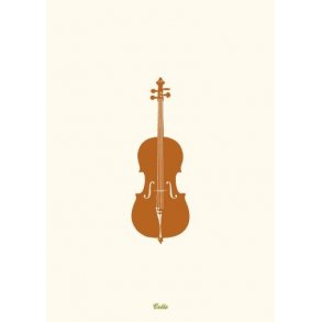 Vintage: Cello - Greeting Card