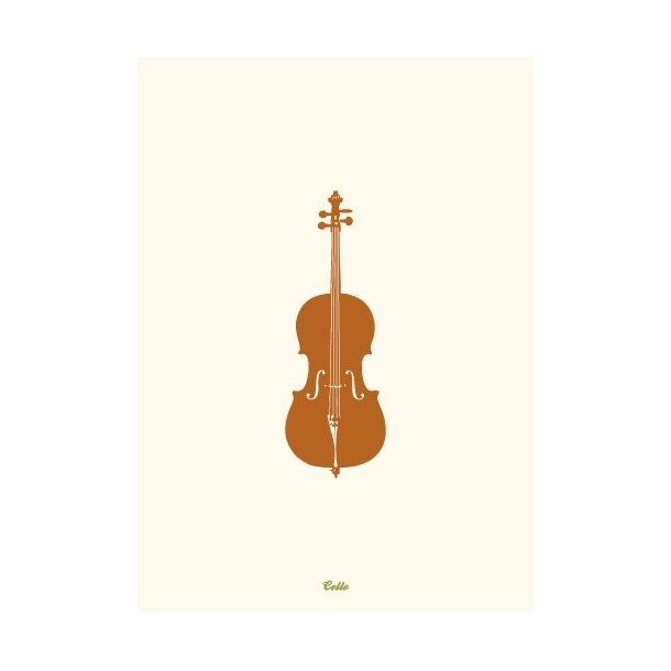 Vintage: Cello - Greeting Card