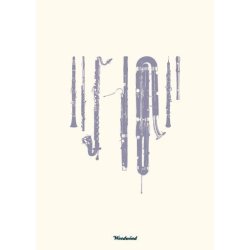 Vintage: Woodwind - Greeting Card