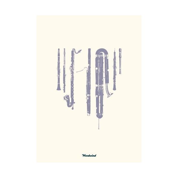 Vintage: Woodwind - Greeting Card