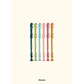 Vintage: Recorder - Greeting Card