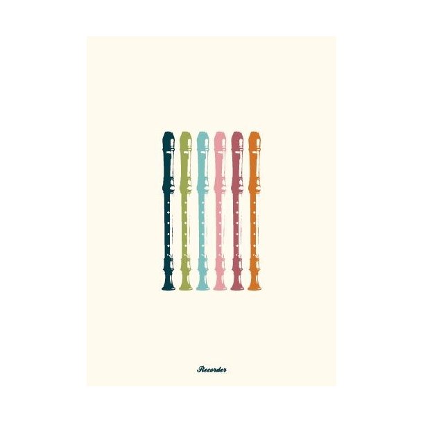 Vintage: Recorder - Greeting Card