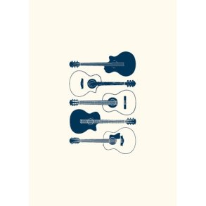 Vintage: Acoustic Guitar - Greeting Card