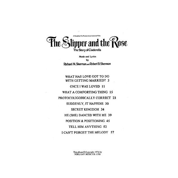 Richard/Robert Sherman: Selections From 'The Slipper And The Rose