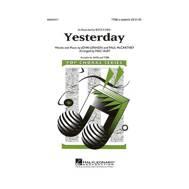John Lennon/Paul McCartney: Yesterday (TTBB)