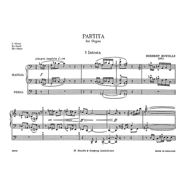 Herbert Howells: Partita for Organ