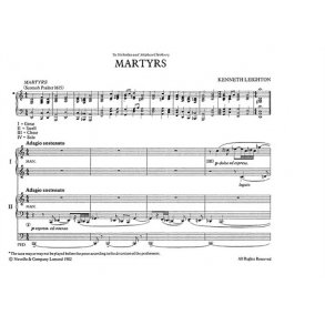 Kenneth Leighton: Martyrs Organ Duet Op. 73