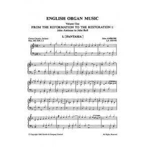 Anthology Of English Organ Music Book 01