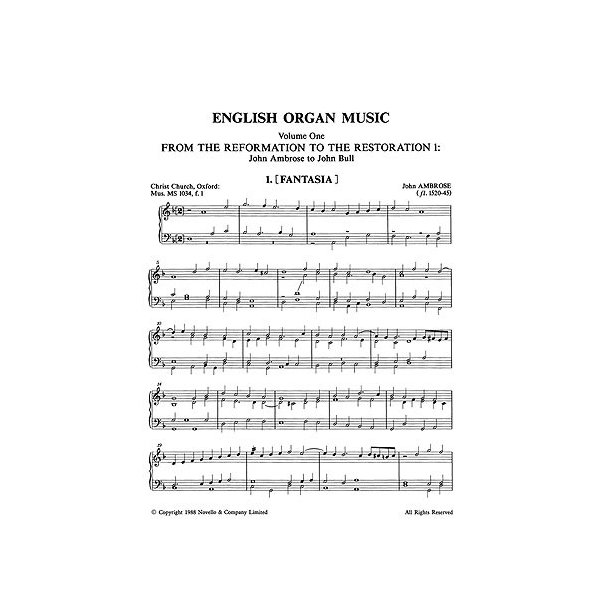 Anthology Of English Organ Music Book 01