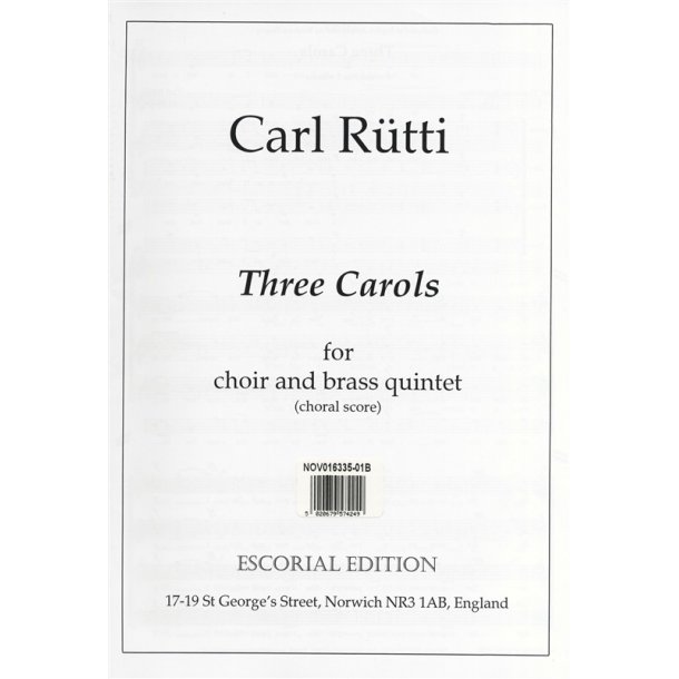 Carl Rtti: Three Carols (Choral Score)