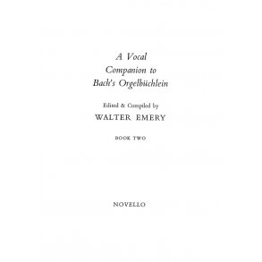 Vocal Companion To Bach's Orgelbuchlein- Book 2 (Vocal Score)