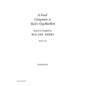 Vocal Companion To Bach's Orgelbuchlein Book 1 (Vocal Score)