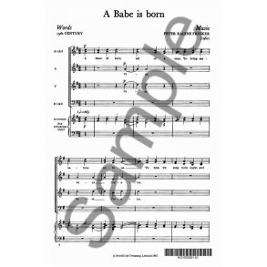 Peter Racine Fricker: A Babe Is Born (SATB)