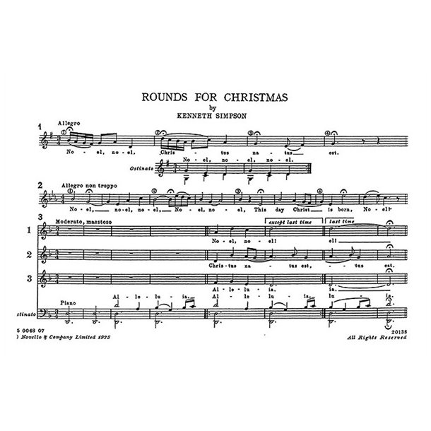 Simpson: Rounds For Christmas for Unison Voices
