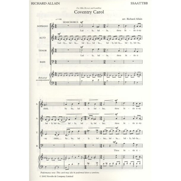 Richard Allain: Coventry Carol