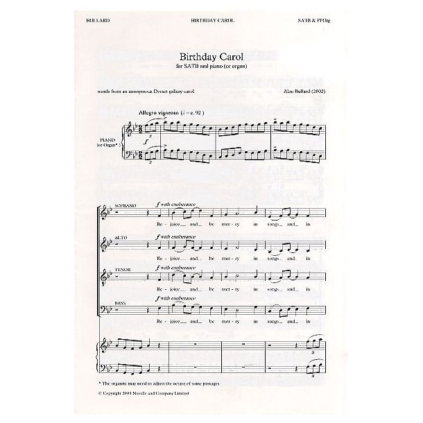 Alan Bullard: Birthday Carol