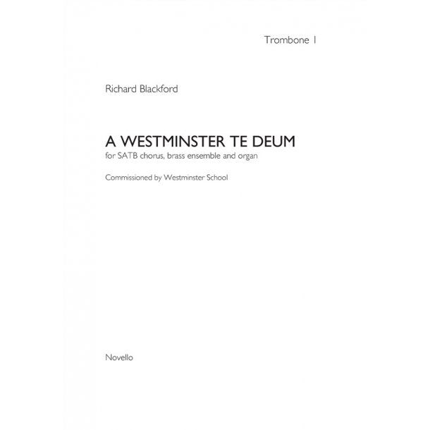 Richard Blackford: A Westminster Te Deum (Brass Ensemble Parts)