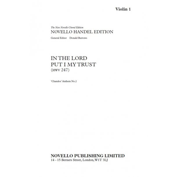 Handel Lord Put Trust (Cranmer) Pts