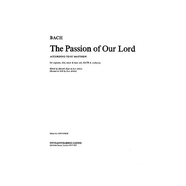J.S. Bach: St Matthew Passion (Vocal Score) - Old Novello Edition