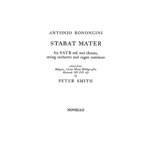 Giovanni Bononcini: Stabat Mater (Vocal Score)
