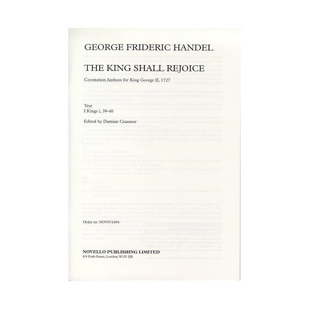 G.F. Handel: The King Shall Rejoice