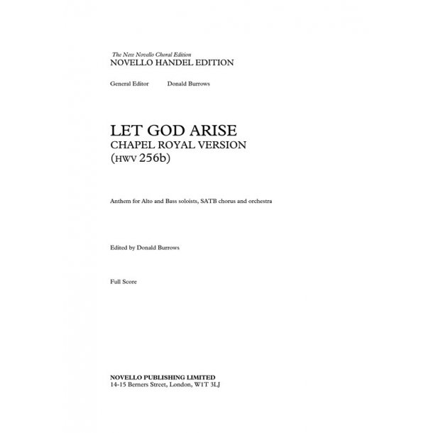 G.F. Handel: Let God Arise HWV256b (Chapel Royal Version) - Full Score