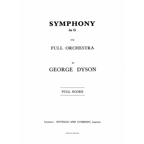 George Dyson: Symphony In G (Study Score)