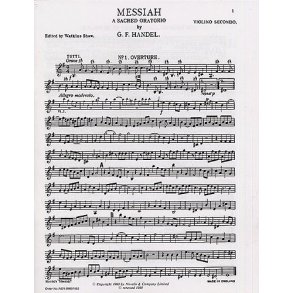 G. F. Handel: Messiah: Second Violin (Edited By Watkins Shaw)